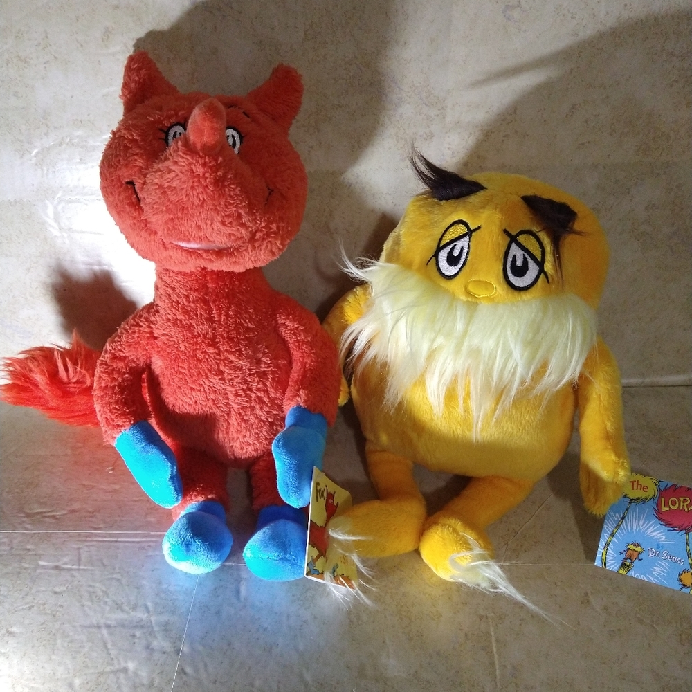 Dr. Seuss Plush Fox & The Lorax(SKU468)